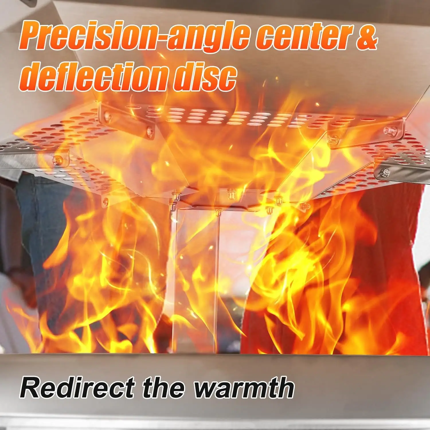 Stainless Steel Smokeless Firewood Stove Fittings Heat Conducting Plate for Outdoor Camping Fire Pit Stove