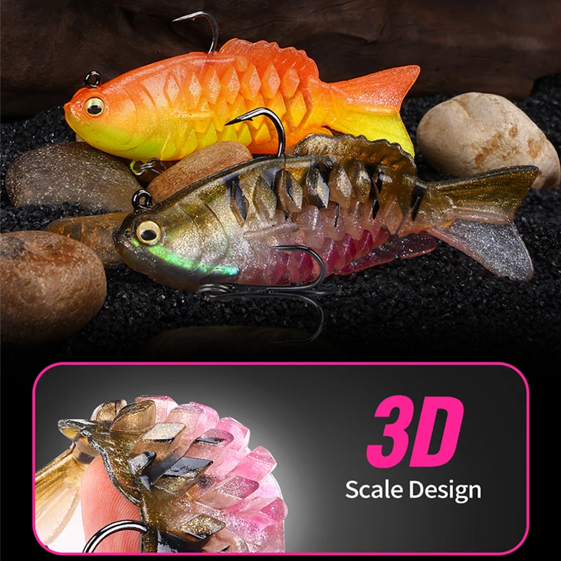 WEIHE 9.5cm 20g 5colors artificial soft fishing lure PVC fishing bait with lead inside soft fish lures for saltwater freshwater