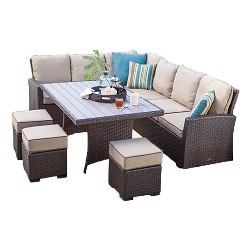 New style Wicker Rattan Modern Contemporary Weather Outdoor Garden Sofa Set