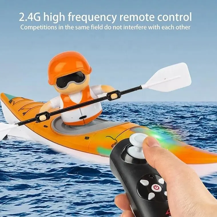 2 в 1 пульт дистанционного управления лодка Каякинг водонепроницаемый USB RC высокоскоростные быстрые гоночные лодки бассейн электронная игрушка со светом