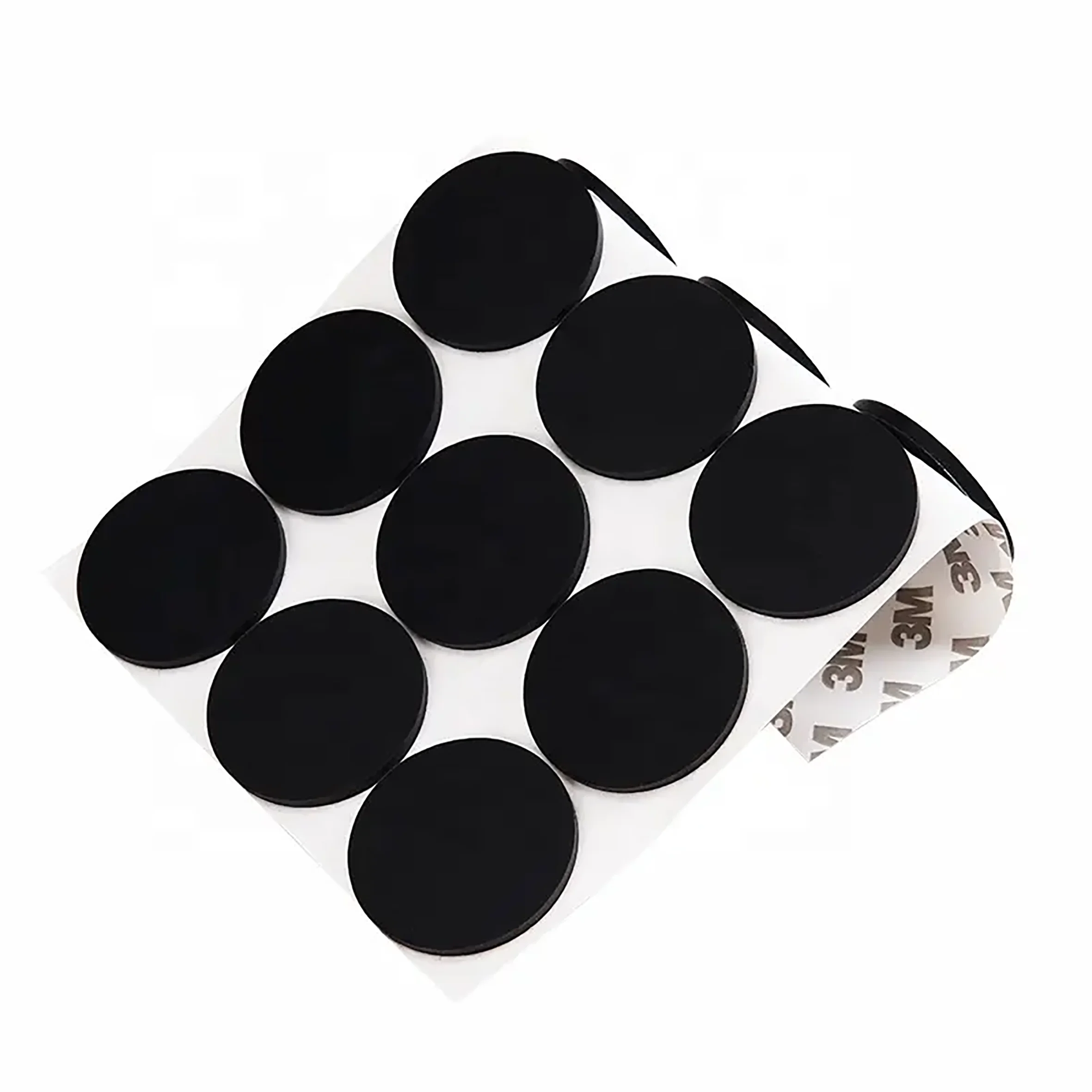 Anti Slip Round Silicone Rubber Pad 3M sticky Shockproof Mat for Computer Machine
