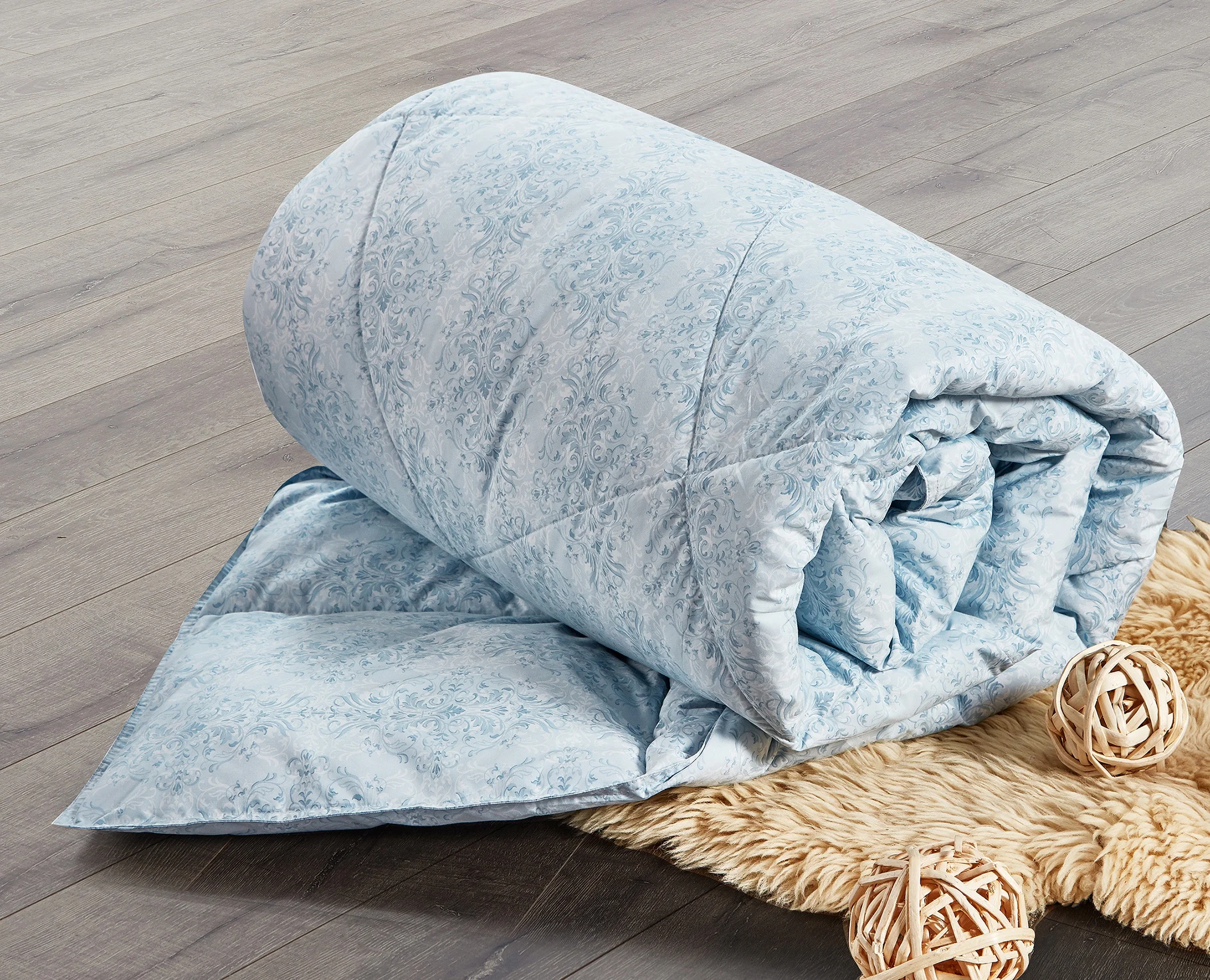  100% Poly Pongee Quilt Printed Fabric Duvet Down Filling