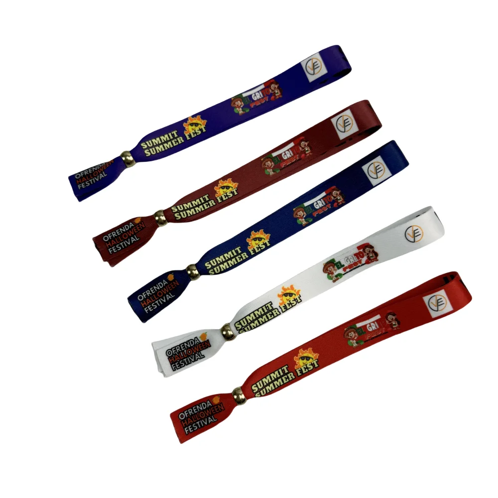 Bestom Dye Sublimation ID Sports Event Wrist bands Customised with  Logo Stain Fabric Bracelet Factory