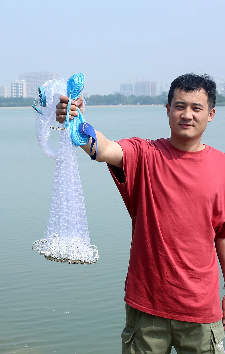 Strong Braided Cable sinker Cast Net Fishing USA Hand Cast Network Outdoor Throw Hunting Catch Fishing Tool Gill net