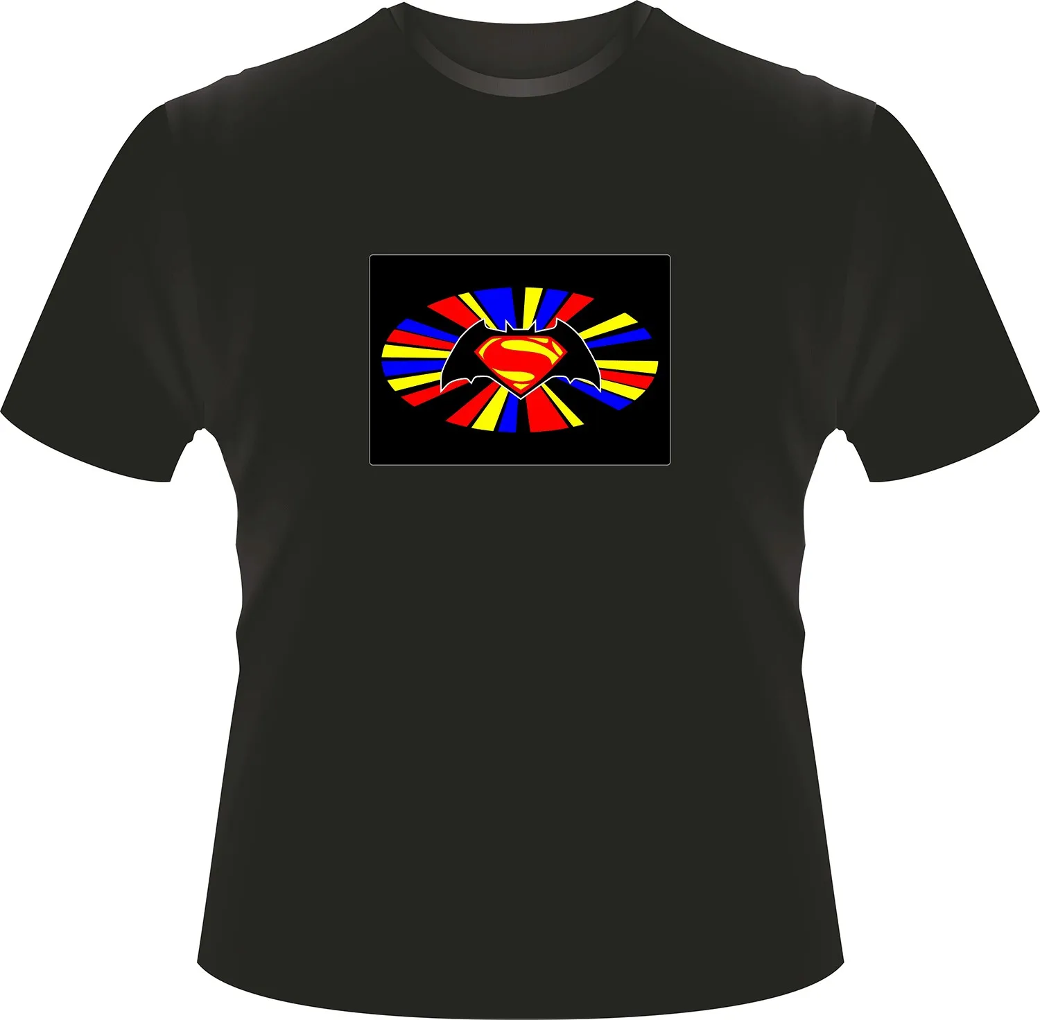 Fashion EL product shirts led flashing light display equalizer  el panel led t-shirt for adult party favors