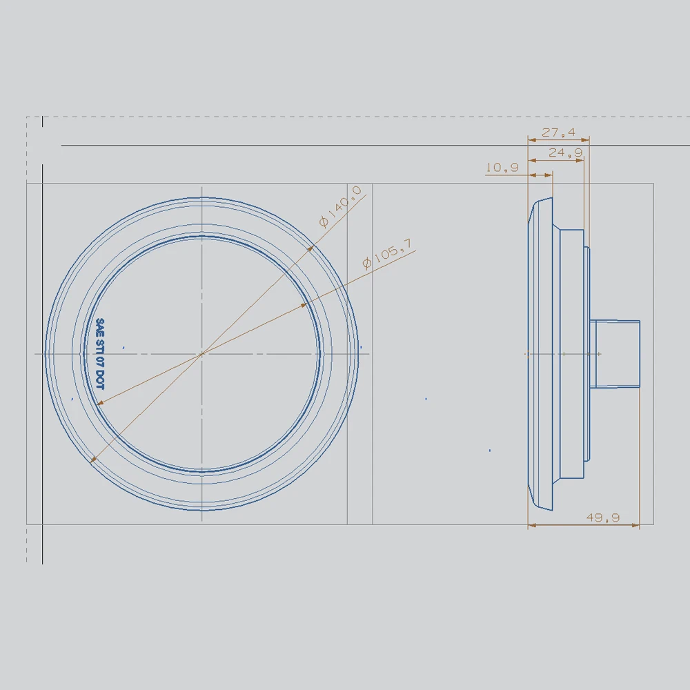 12V High quality led 3 years warranty 4 inch round stop turn tail light for automobile race