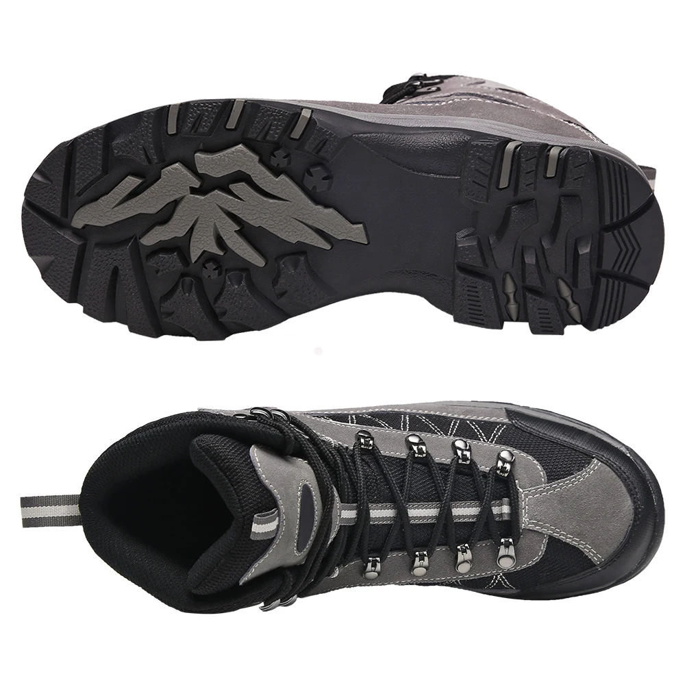 XINXING Custom Middle Top Grey Combat Tactical Boots Anti Slip Wear Resistant Camping Trekking Hiking Shoes