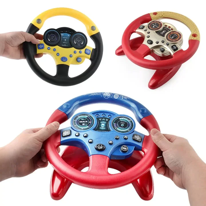 Children Simulation Car Ride Learning Educational Sound Effect Steering Wheel Toy