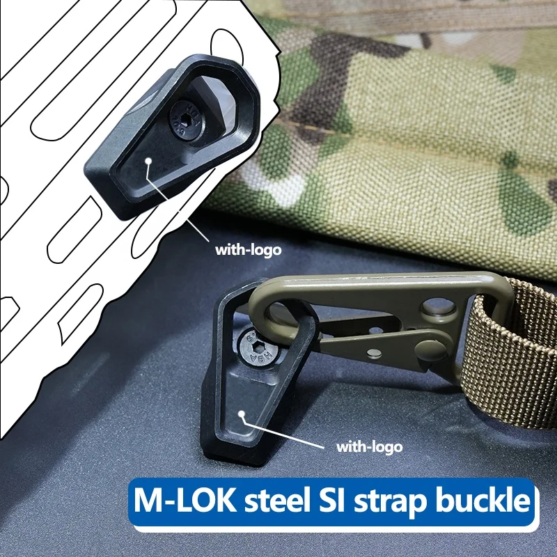 LWXC Tactical Gear Sling Point Connect Mount Weapon Shoulder Straps Sling Loop Steel Hunting Accessories K2070