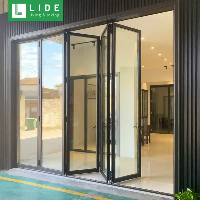 pvc folding door interior hinge wood folding door pvc