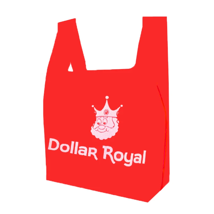 Customize cheap non woven vest shopping bags disposable non woven fabric bag nonwoven recyclable vest carrier bag