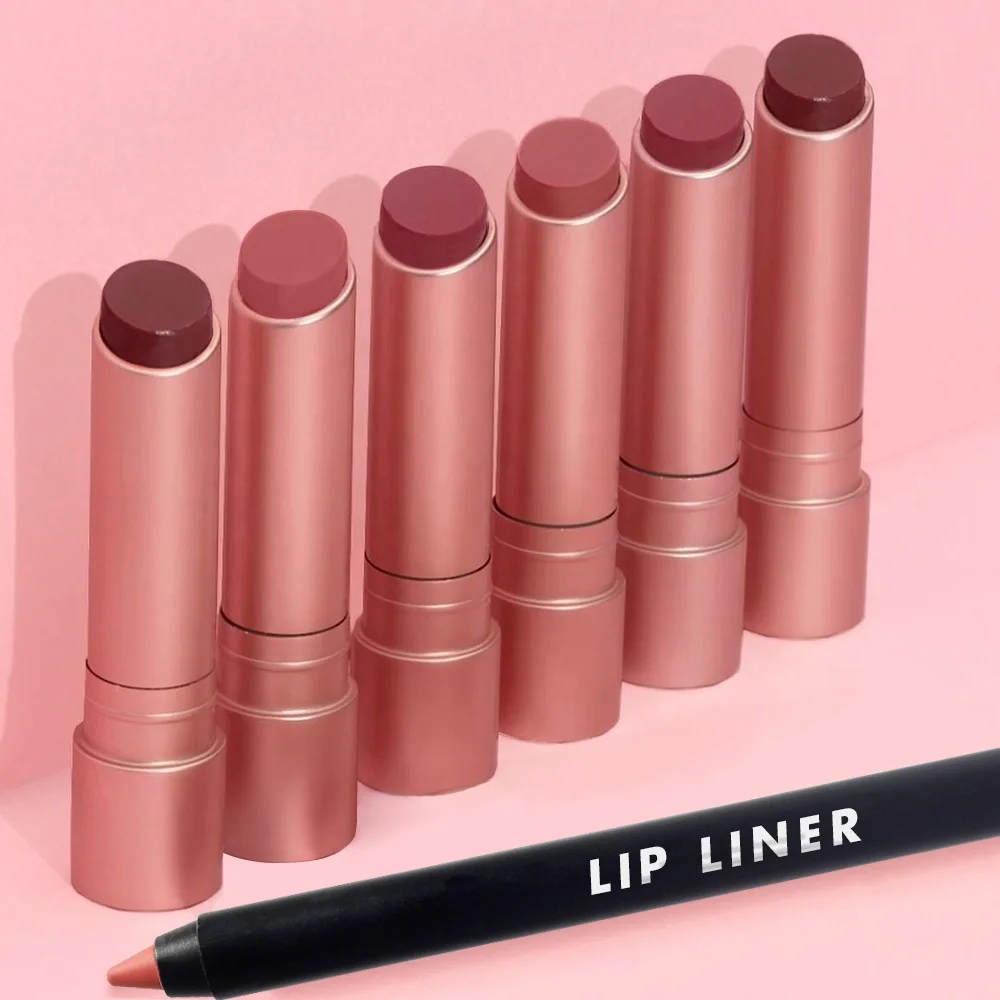 Your Label Cosmetics Lipliner Pencil Lip Liner Private Label Waterproof Wholesale Shea Butter Vegan Moisturizing Spf Lip Balm