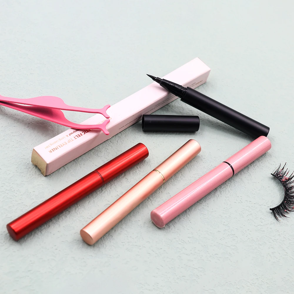 Metal Tube 24 Hours Long Lasting Latex Free Eyelash Lash Adhesive Russian Strip Eyelashes Glue Eyeliner Pen Wholesale