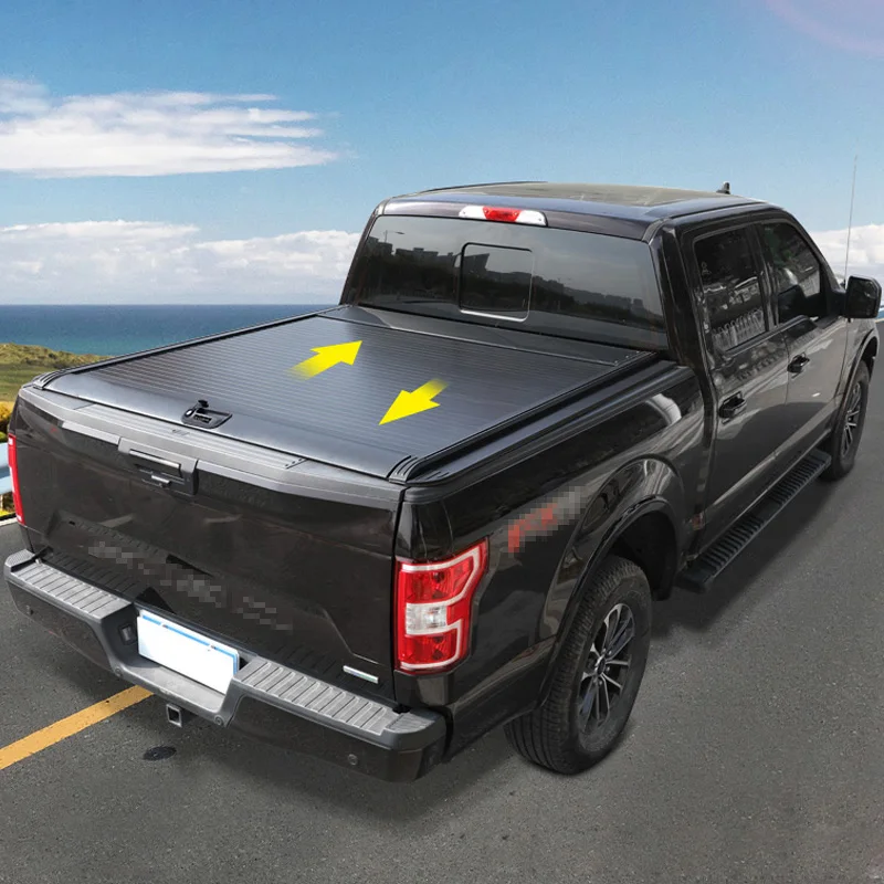 Car Parts Roller Lid Up Pick Up Truck Aluminium Alloy Tonneau Cover For Toyota Vigo 2005-2014