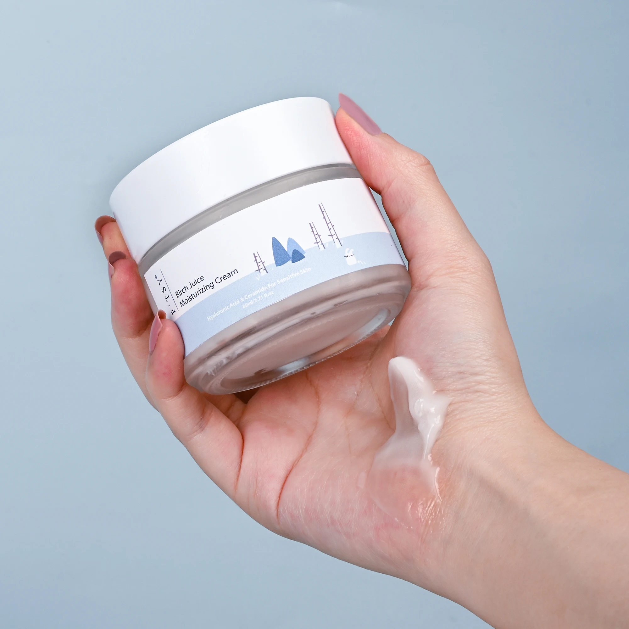 OEM Private Label Natural Birch Juice Moisturizing Cream Soothing Hypoallergenic Face Cream For Sensitive Skin