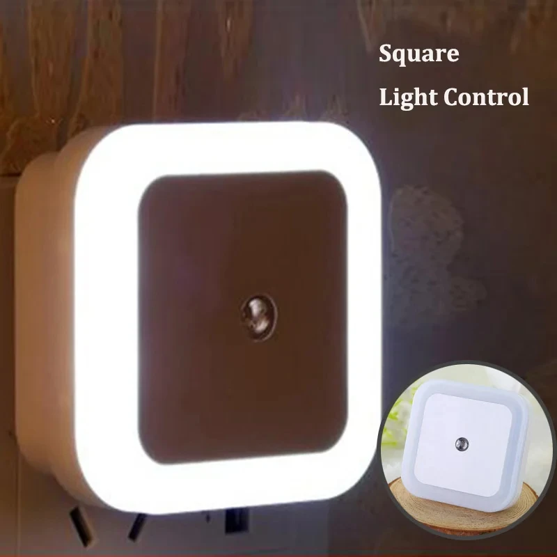 Sensor Night Light Automatic On Off Sensor Lights Plug into Wall Stair Lamp For Stairway Bathroom Room Garage Cabinet Bedroom