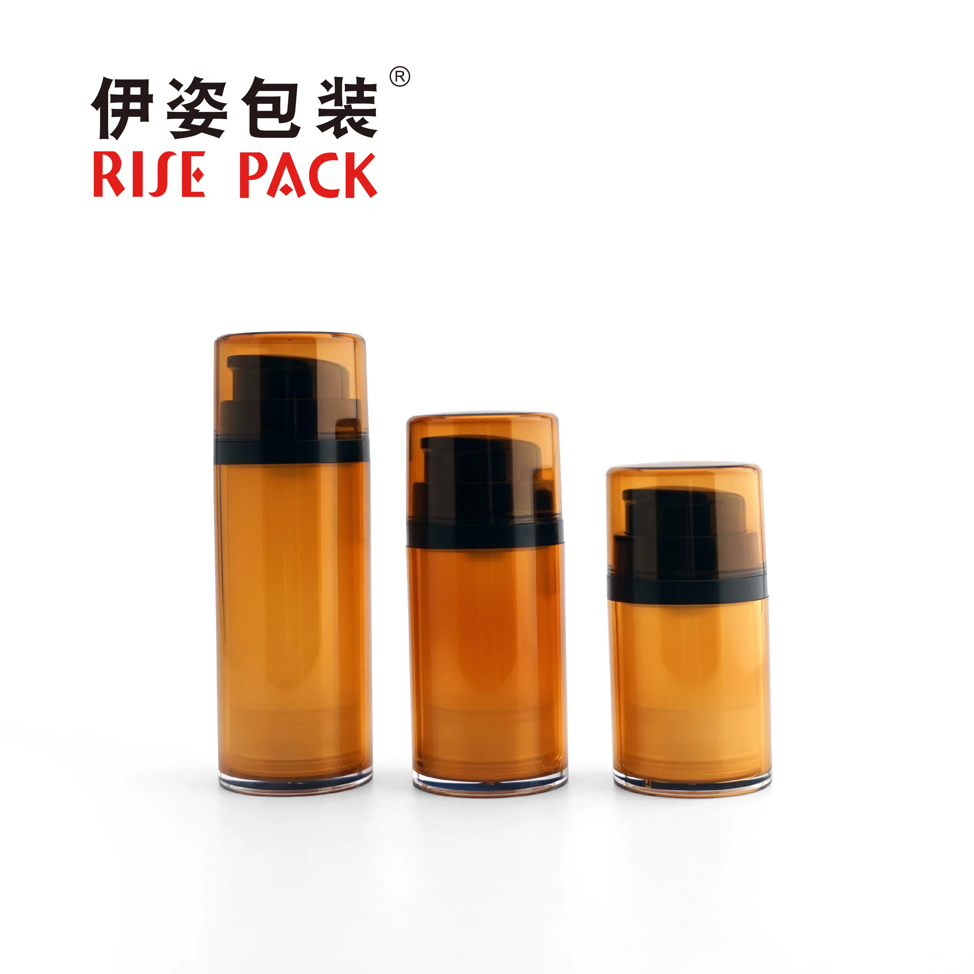 Wholesale Plastic Acrylic Empty 50ml 80ml 120ml Round Shape Airless Lotion Bottle with Pump