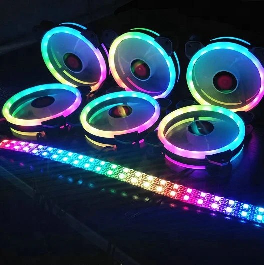 HOT SALE sunshine RGB fan 120mm computer case fan  PC cooler cooling fan  with controller