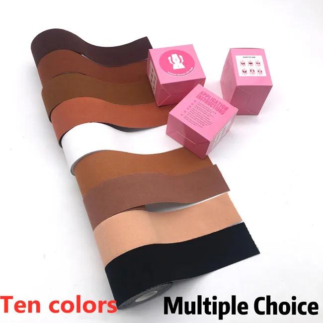 Latex Free Painless Tan Friendly Waterproof Boob Tape Invisible Instant Uplift  Breast Tape With Custom Pasties As A Set