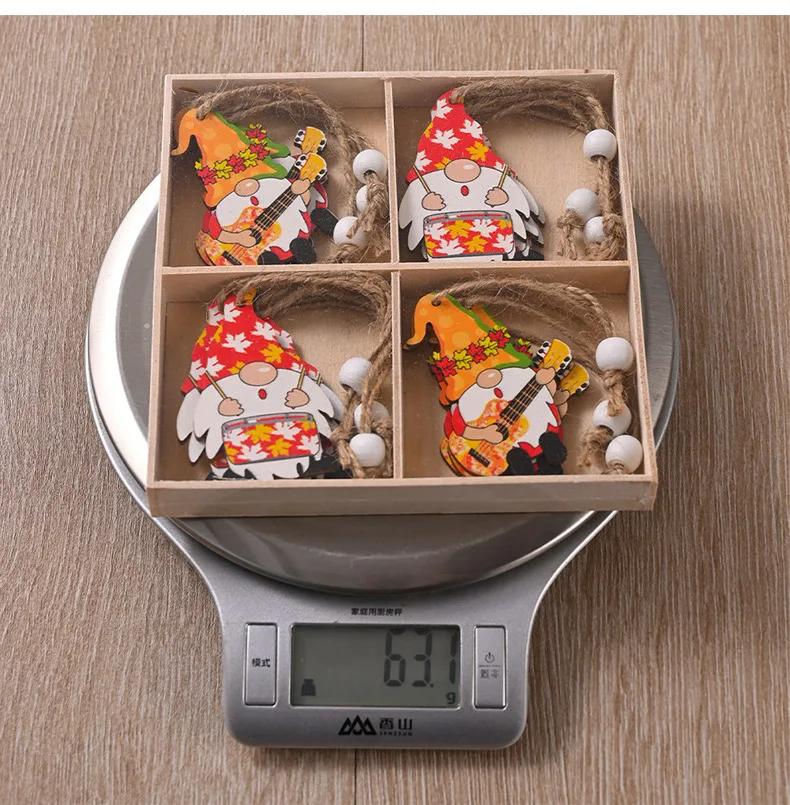 Thanksgiving Decoration Gnomes Wooden Elf Decoration Hanging Ornaments Art Sets for Home Gifts Holiday Tree Hanging Gnomes