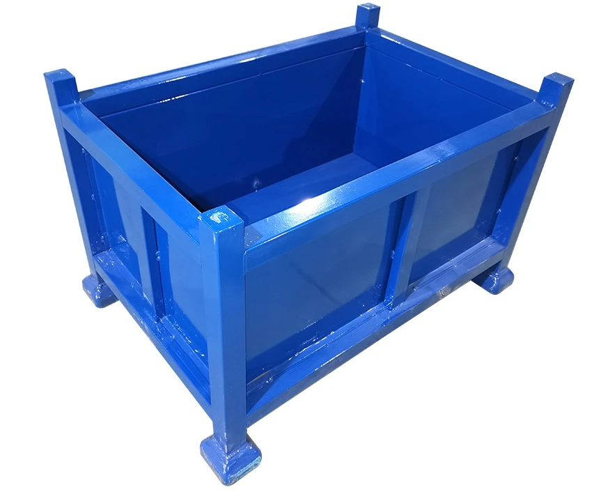 Global wholesale factory warehouse materials Raw material storage Metal full welding forklift fourway fork material turnover box