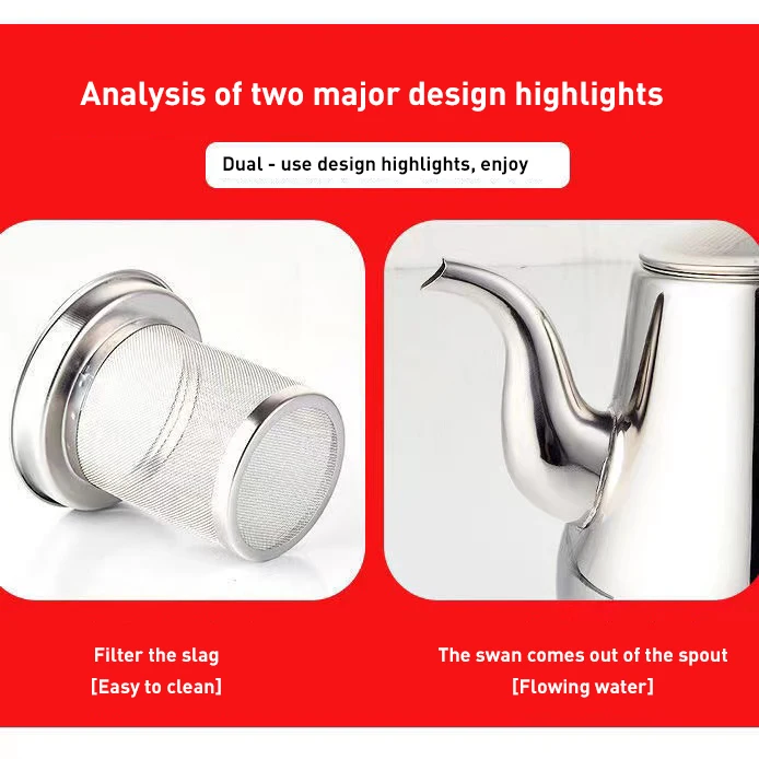 Wholesale Multipurpose Household Portable Tea Coffee Pot Stainless Steel Water Kettle