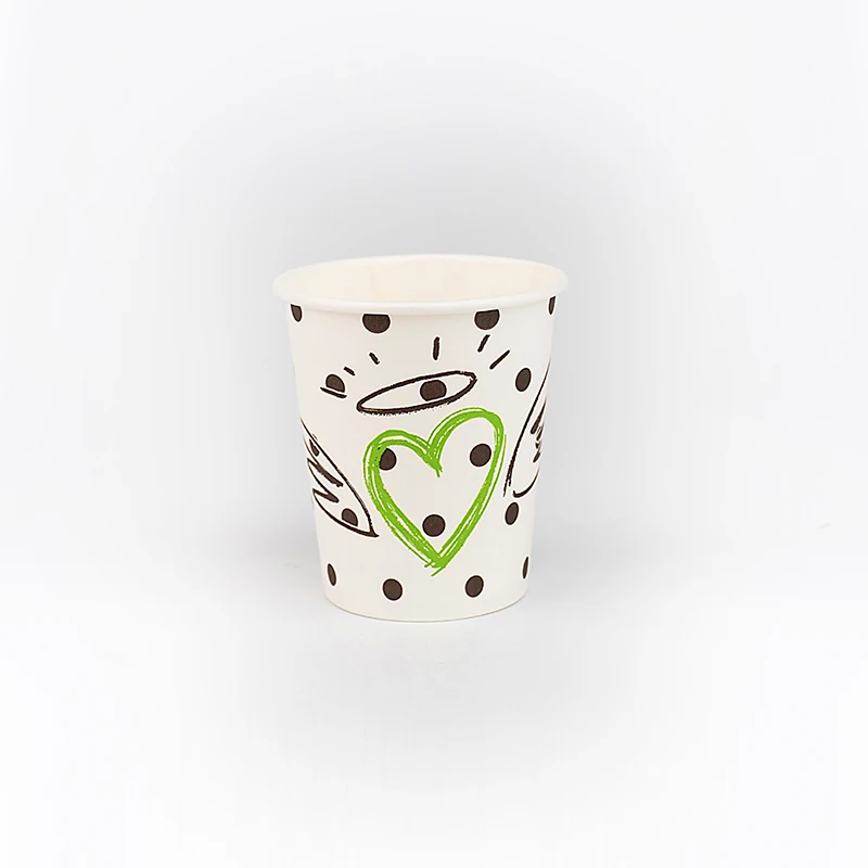 wholesale bio coffee to go cup custom logo compostable single wall PLA disposable paper cups