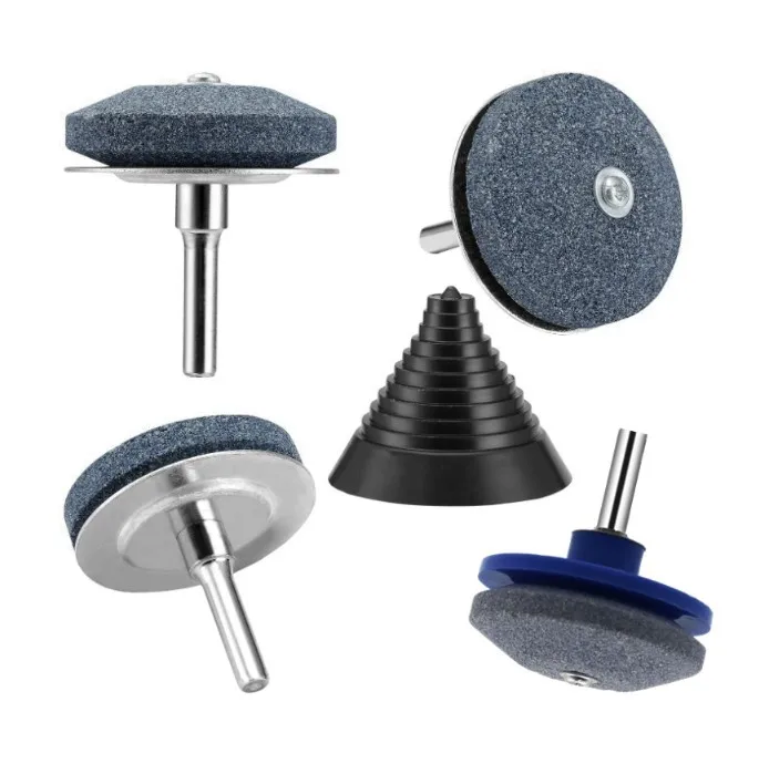 10 Lawn Mower Sharpener Whetstone Lawnmower Blade Sharpener Grinding Universal Grinding Drill Tool Garden tools