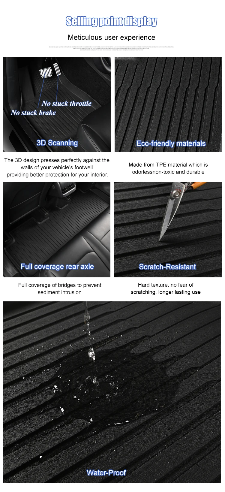 2024 Manufacturer Supply Customised Professional High Quality TPE Car Mat Use For JEEP GRAND CHEROKEE 2022