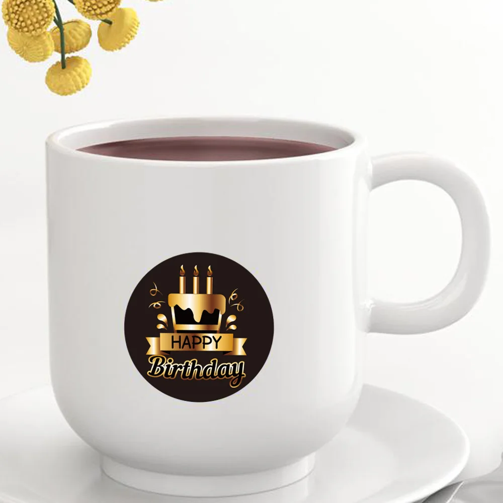 2 5 см 500 шт./рулон оптовая продажа дизайнерские водонепроницаемые круглые наклейки рулон этикеток заводской логотип наклейка на день рождения