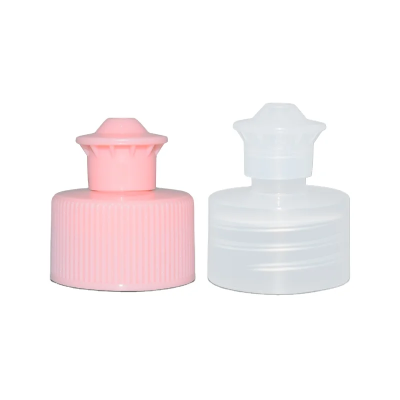 Colorful Body Lotion Cap Plastic Push Pull Cap For Bottle