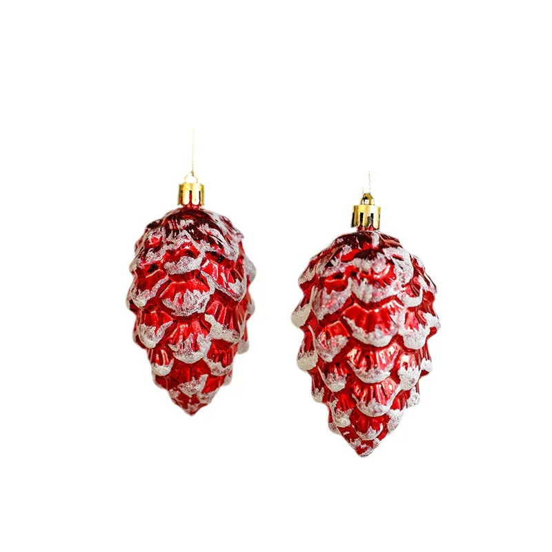 Hstyle Luxury Santa on the Ball Plastic Xmas Hanging Pendant Christmas Tree Decorations Ball Ornaments Gifts Holiday Decorations