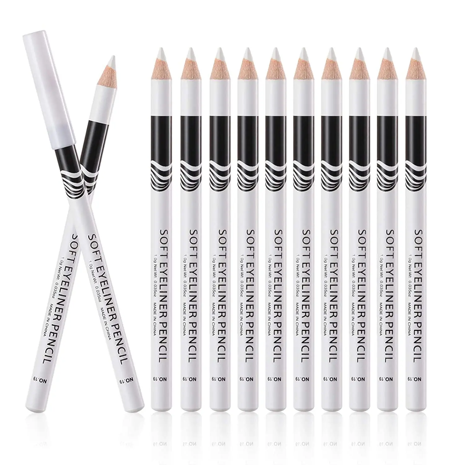 MENOW Waterproof White Eyeliner Pencil Wooden Pencil Professional long lasting White Eyeliner Pencil