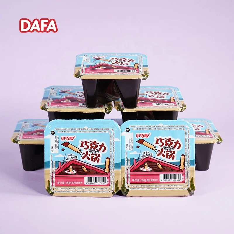 New design for chocolate fondue with biscuit top rated confectionery food items