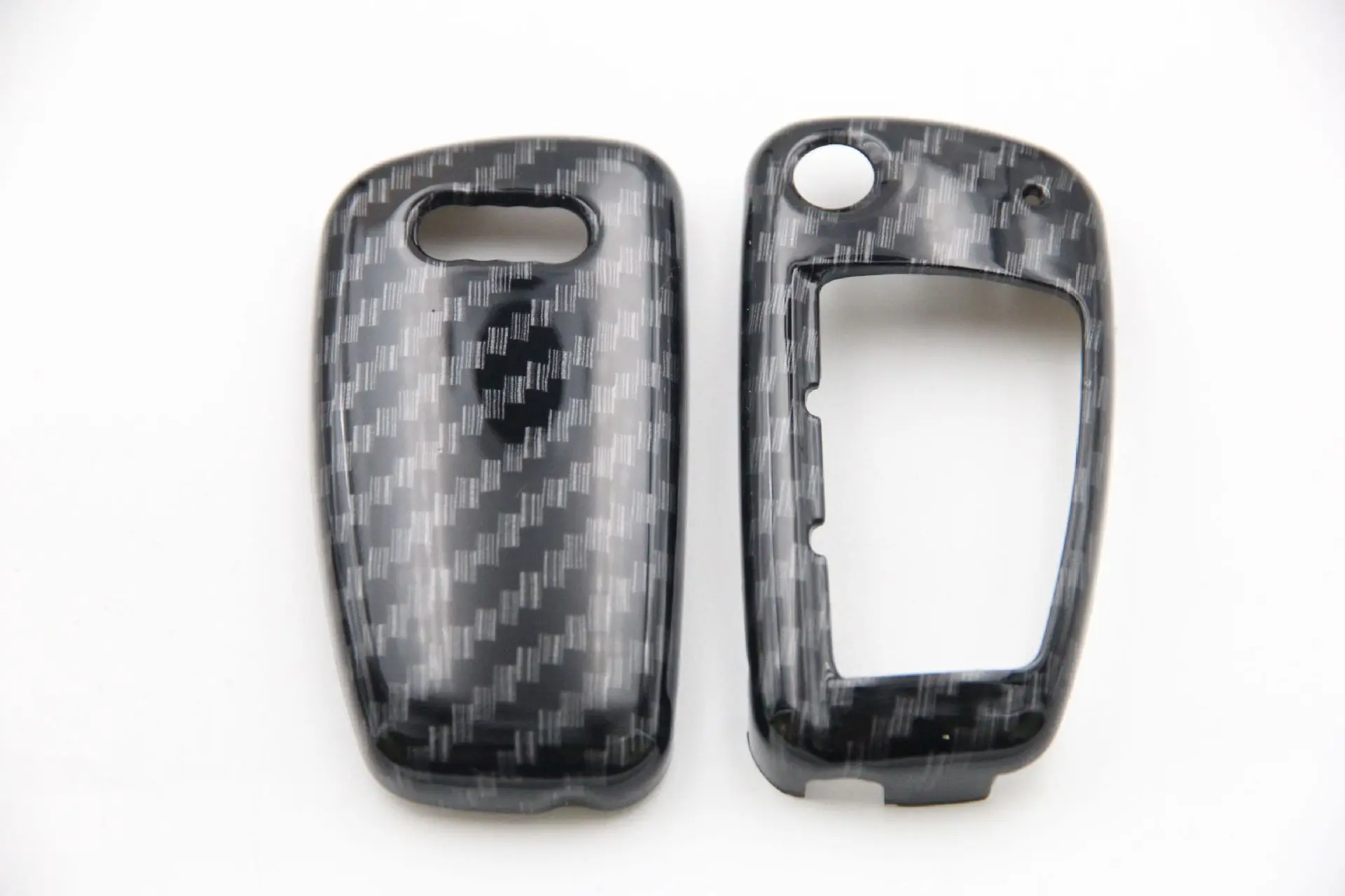 Wholesale Carbon Fiber Style+Silicone Custom Design Car Key Case Protective Cover