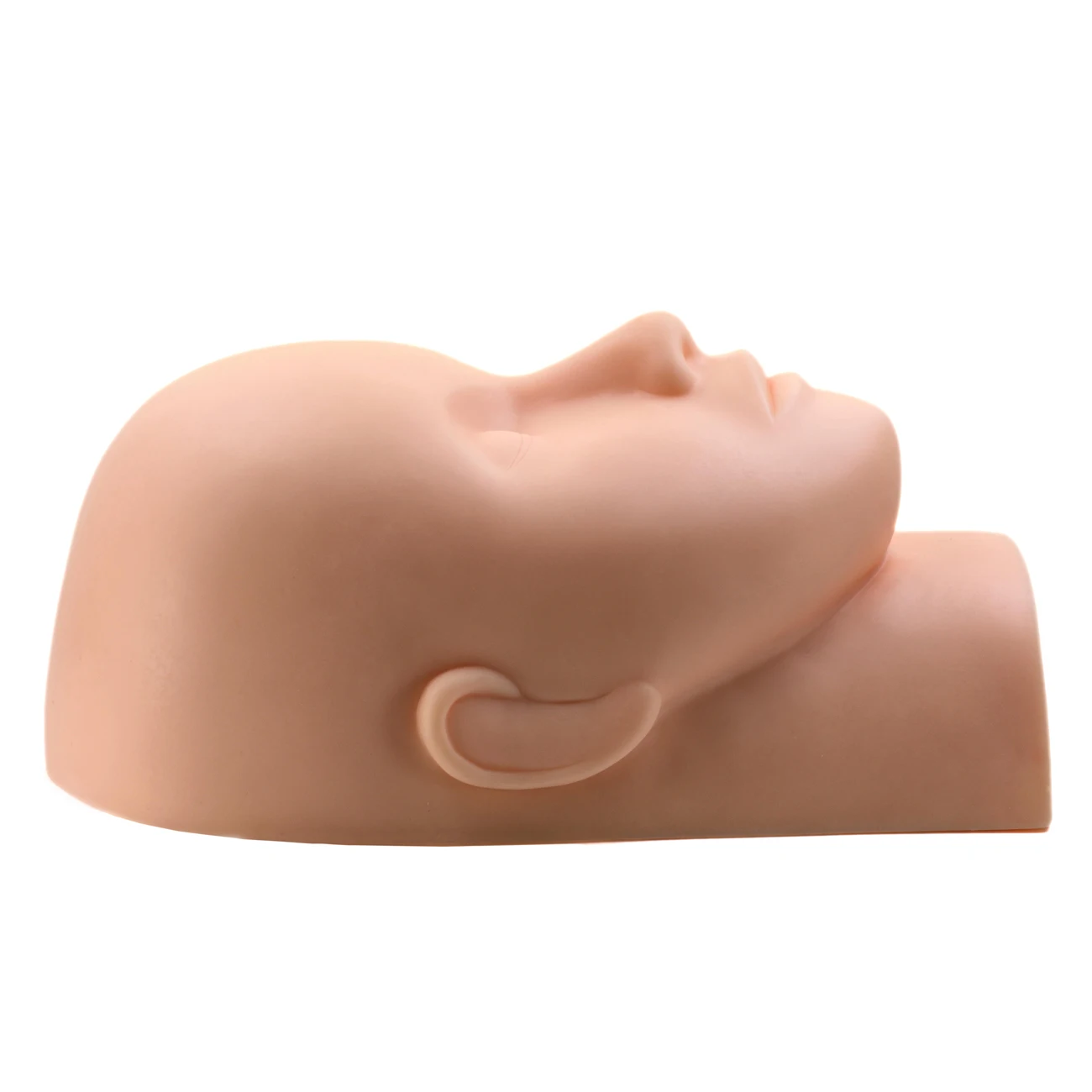 Eyelash Extensions Rubber Practice Training Extension Silicone Model Flat Head Mannequin