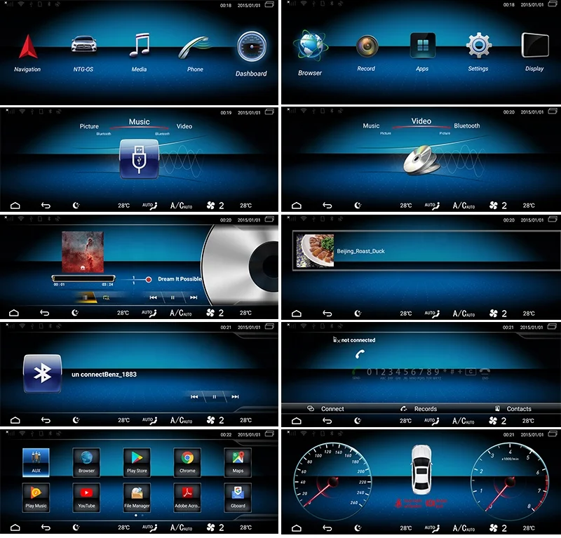 W207 android 9.0 touch screen entertainment head unit For mercedes E klasse coupe A207 navigation tablet 2010-2015