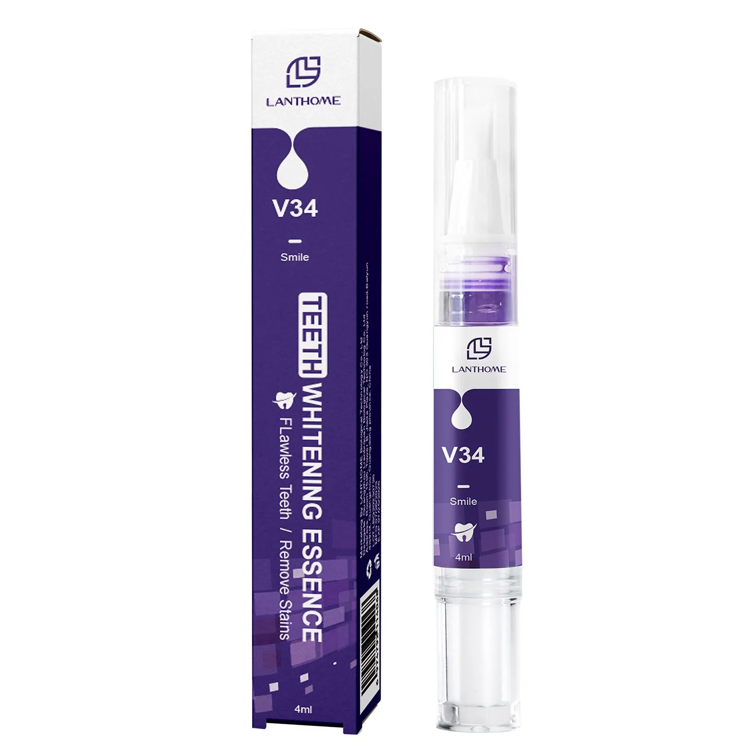 Private label Dental Bleaching Tooth Pen remove plaque instant White Teeth portable purple Teeth Whitening Gel Pencil