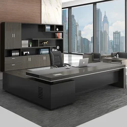New design high quality office desk furniture melamine l shaped manager office table