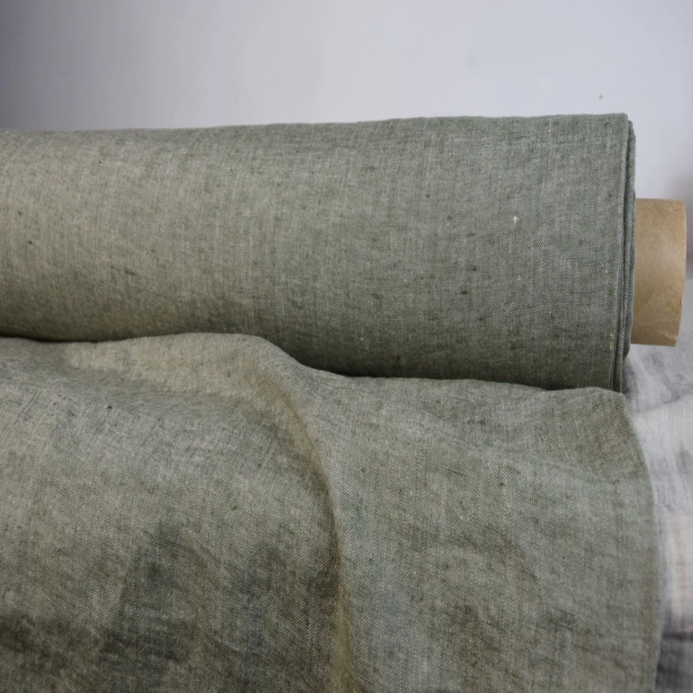Sand Washed Irish Linen Fabric, 100% Flax Linen Vintage Washed Fabric