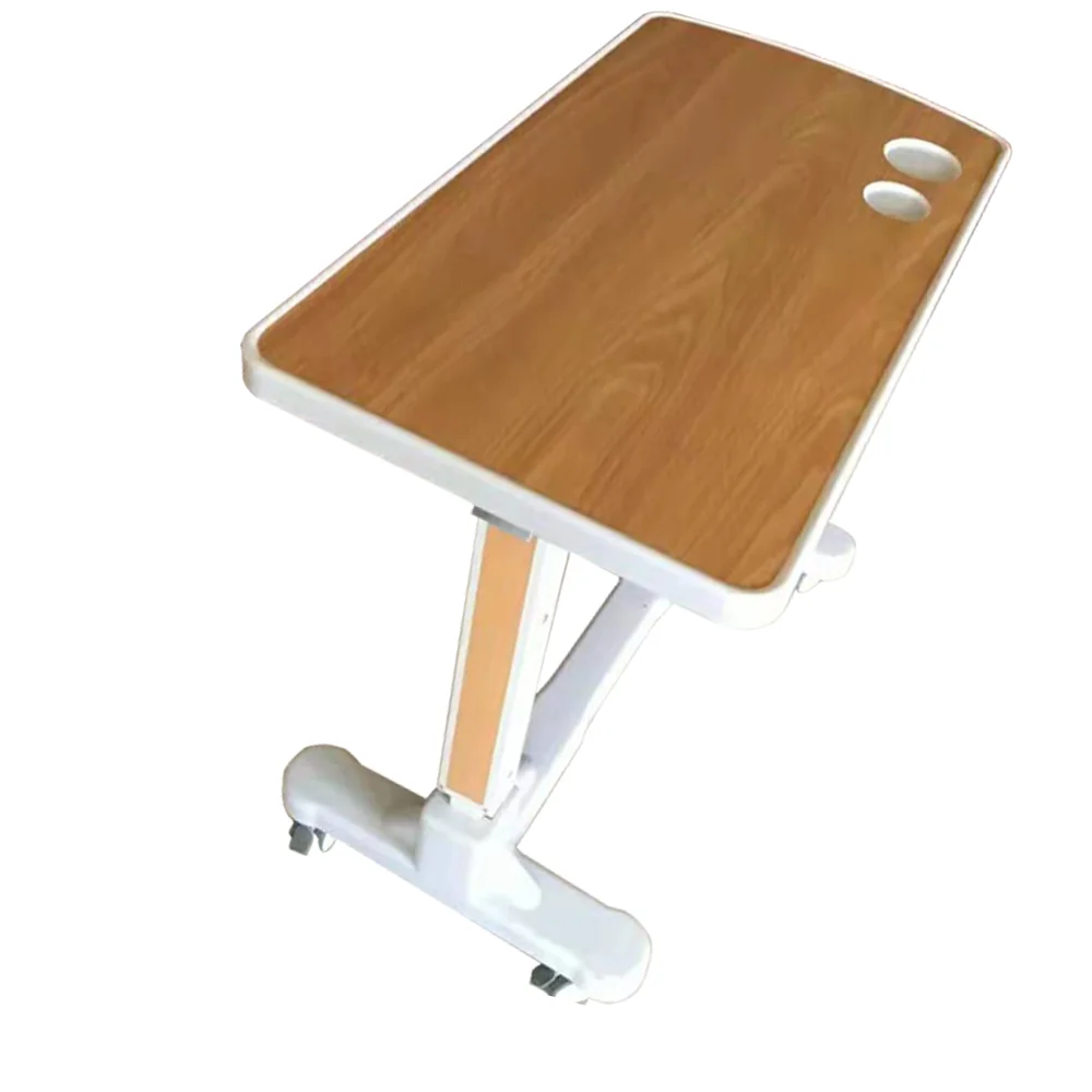 Manufacturer Direct Sales Customizable Color Hospital Dining Table Furniture Portable Mobile Bedside Dining Table for Hospitals