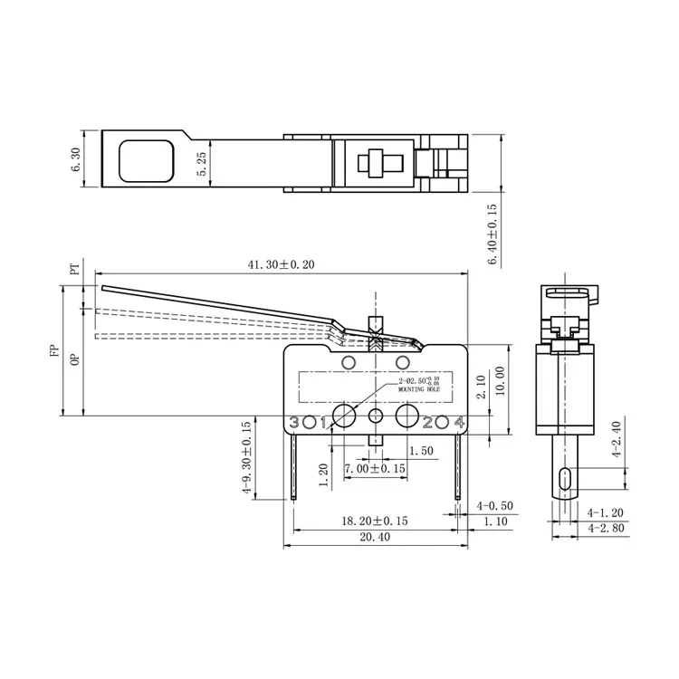 6A 125/250VAC 0.5A 125/250VDC 40t125 Condensate Pump Water Level Control Floater Activating Micro Switches