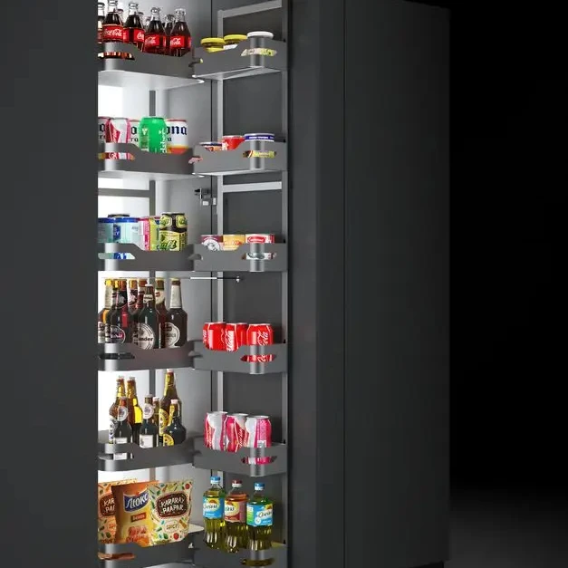 Full Steel Pantry 6 Layers Organizers Cupboard Unit Pull Internal Kitchen Cupboard Kitchen Storage Tall Unit Put Out Basket