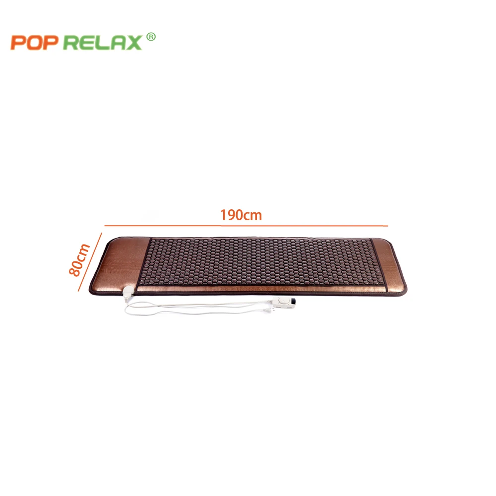 
FCC CE Korean jade germanium stone heating massage bed mattress 