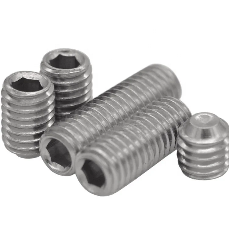 DIN916 M6 stainless steel hex socket set grub screw for building
