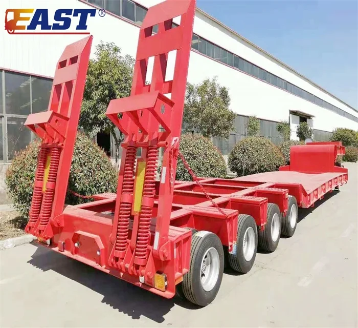 EAST 60t 80t 100t 120t heavy duty 4 lines 8 axle low bed semi trailer for special machine transport