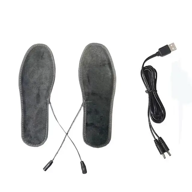 2020 New Design Electric Heat Moldable Insole Winter Croppable Heated insole With USB Interface
