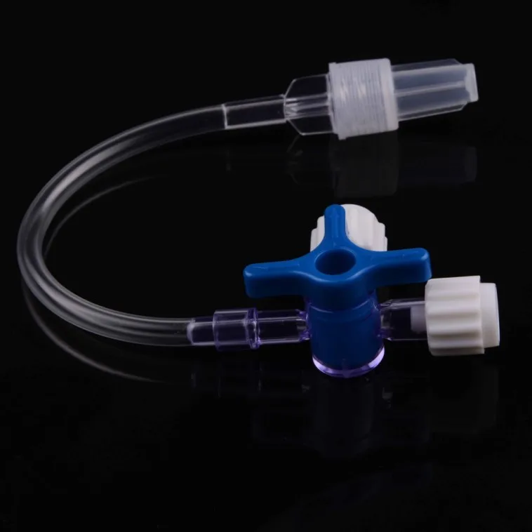 China medical disposable 3 way stopcock with extension tube