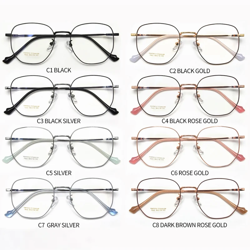 Round Memory Titanium Hot Selling Glasses Fames Flexible Spectacle Eyeglasses Frames In Stock