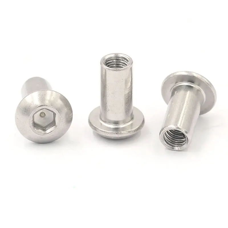 steel hex fastener Stainless Steel Nuts Flat Head Socket head furniture connector Sleeve Barrel Nut  M2 M3 M4 M5 M6